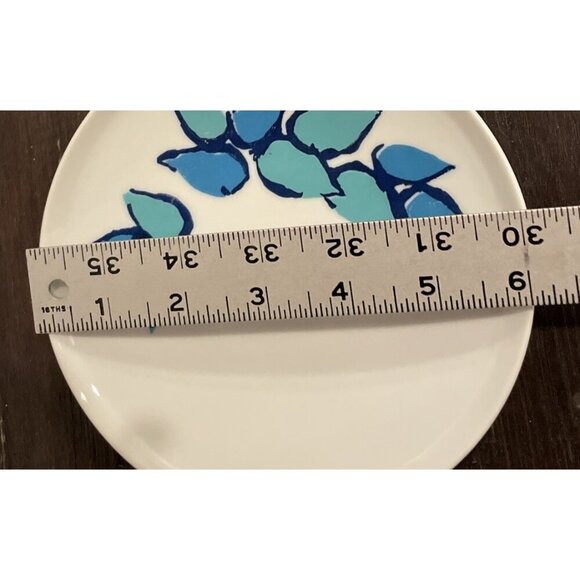 Paul McCobb San Remo Contempri Bread Butter Plates Blue Leaves‎ MCM Set Of 6